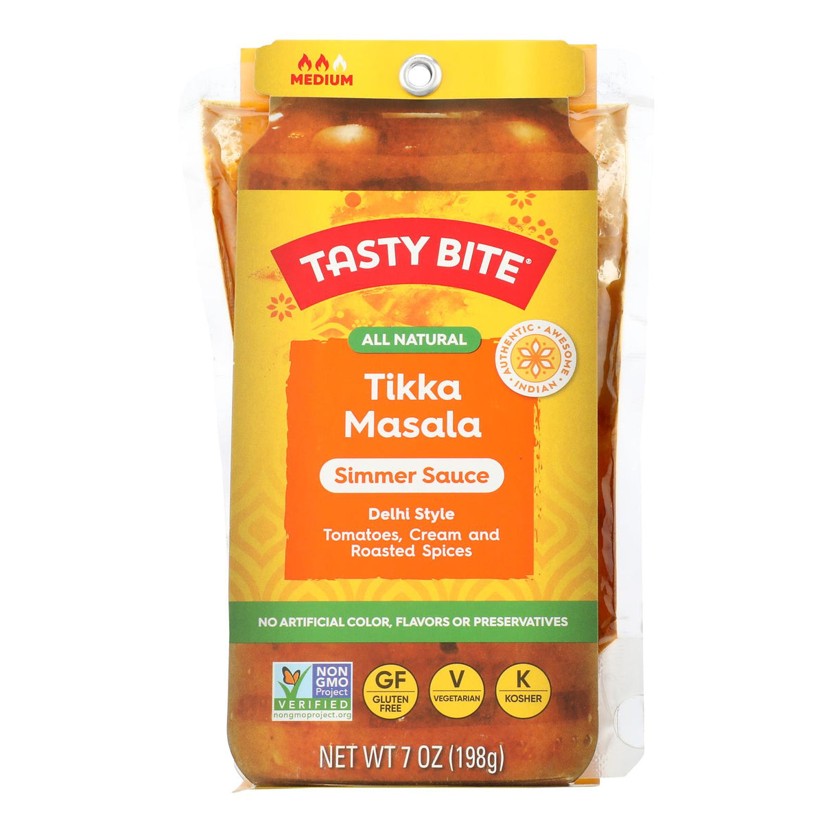 Tasty Bite Tikka Masala Simmer Sauce - 7 Oz Pouches (Pack of 10)