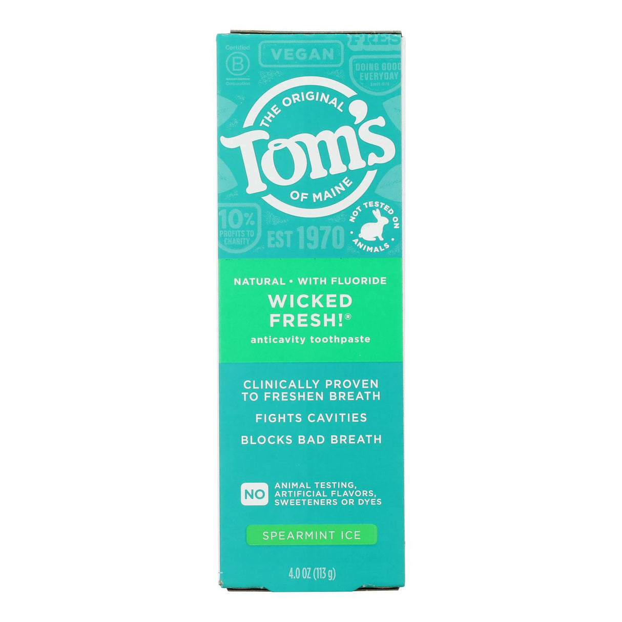 Tom's of Maine Wicked Fresh! Spearmint Ice Toothpaste - 4 oz, 6-Pack