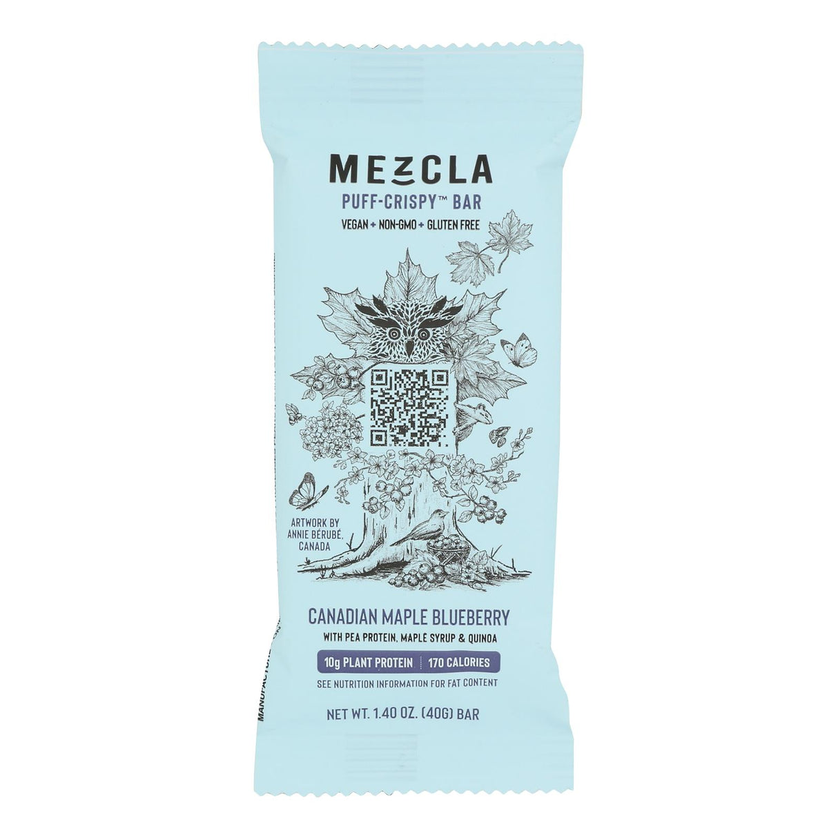 Mezcla Maple Blueberry Protein Bars: 12 Pack | Healthy Snack, Energy Boost