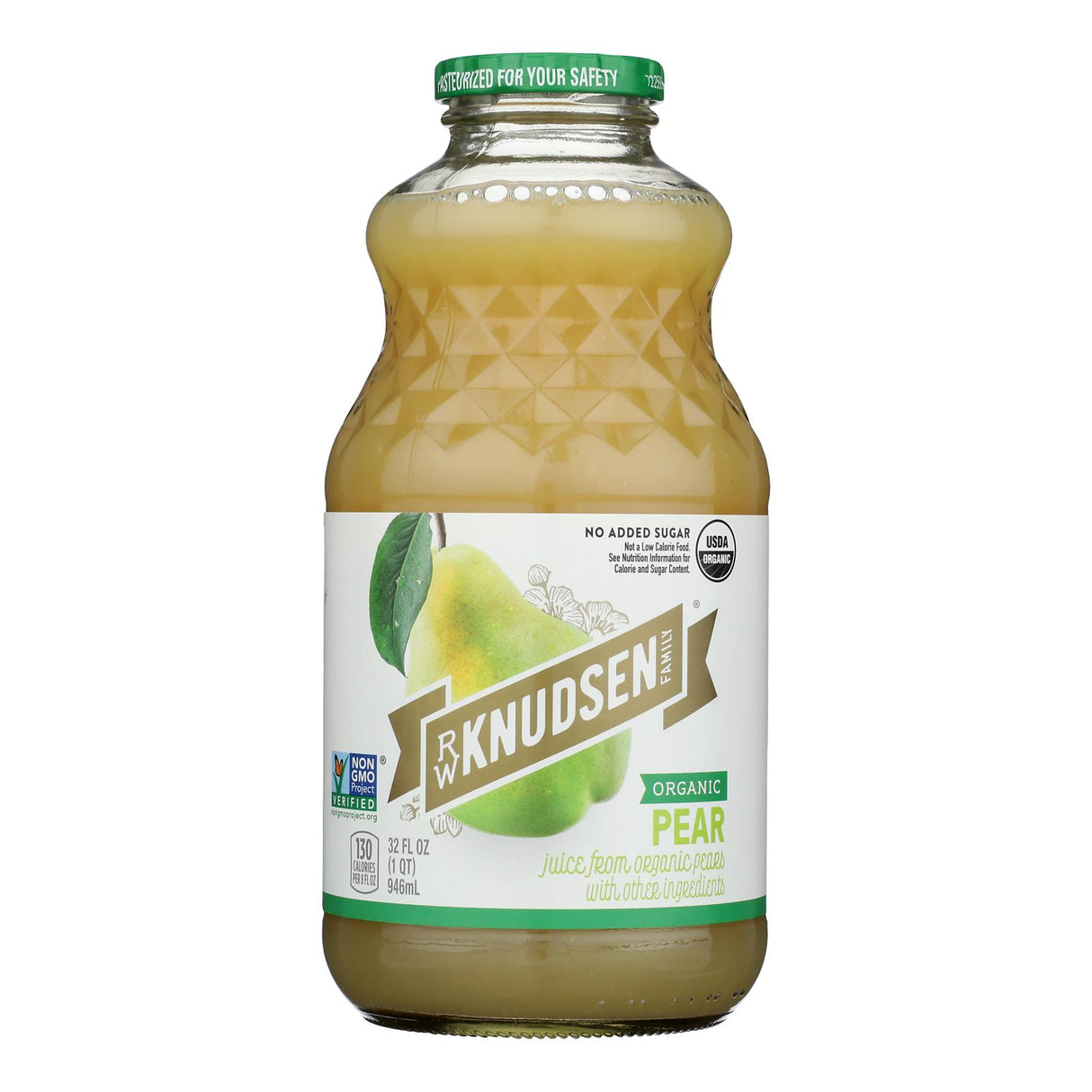 R.W. Knudsen Organic Pear Juice - 6 Bottles | Delicious & Refreshing 32oz Size