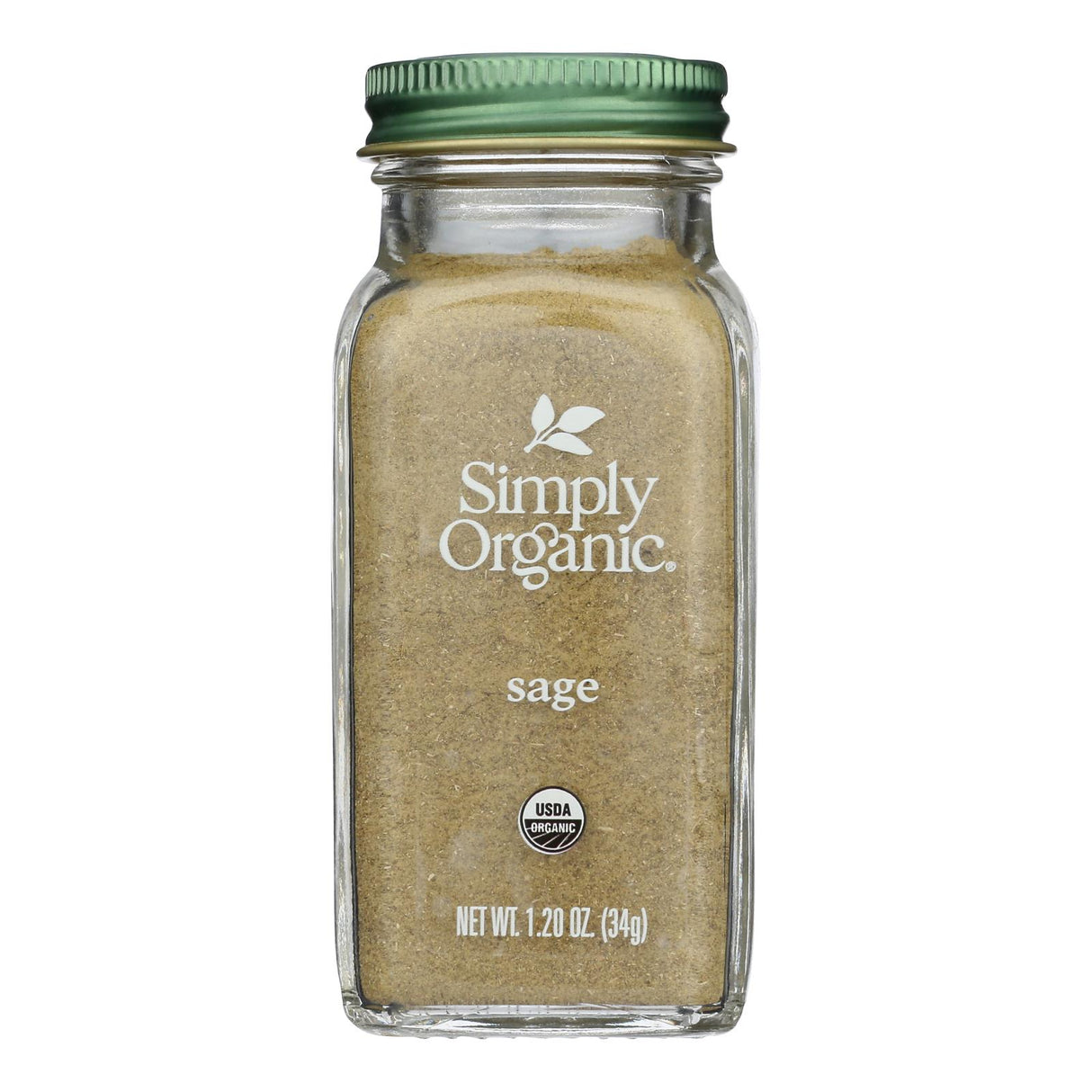 Simply Organic Ground Sage 1.2 oz 6-Pack | USDA Organic Culinary Herb Seasoning