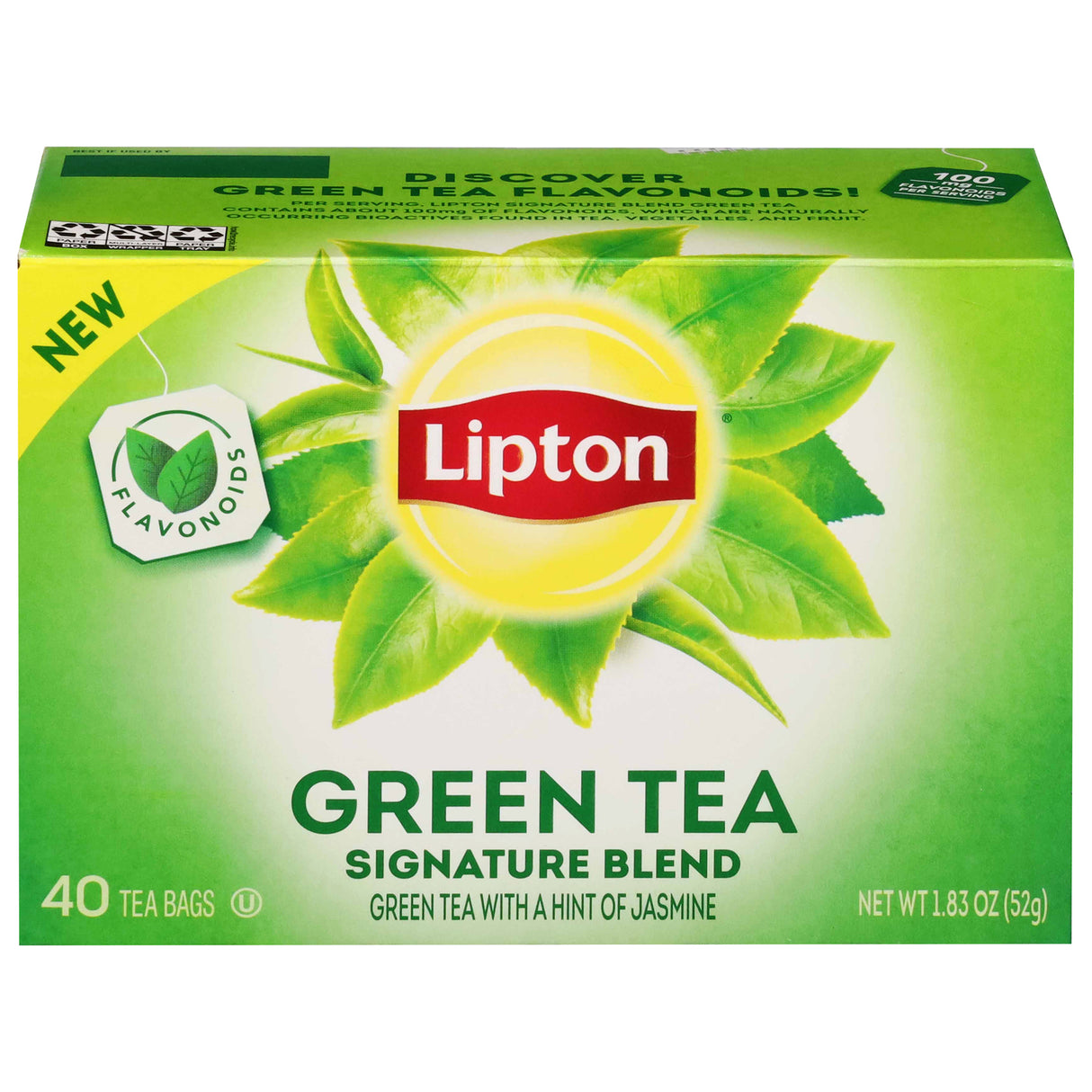 Lipton Green Tea Signature Blend, 40 Count Tea Bags, Pack of 6