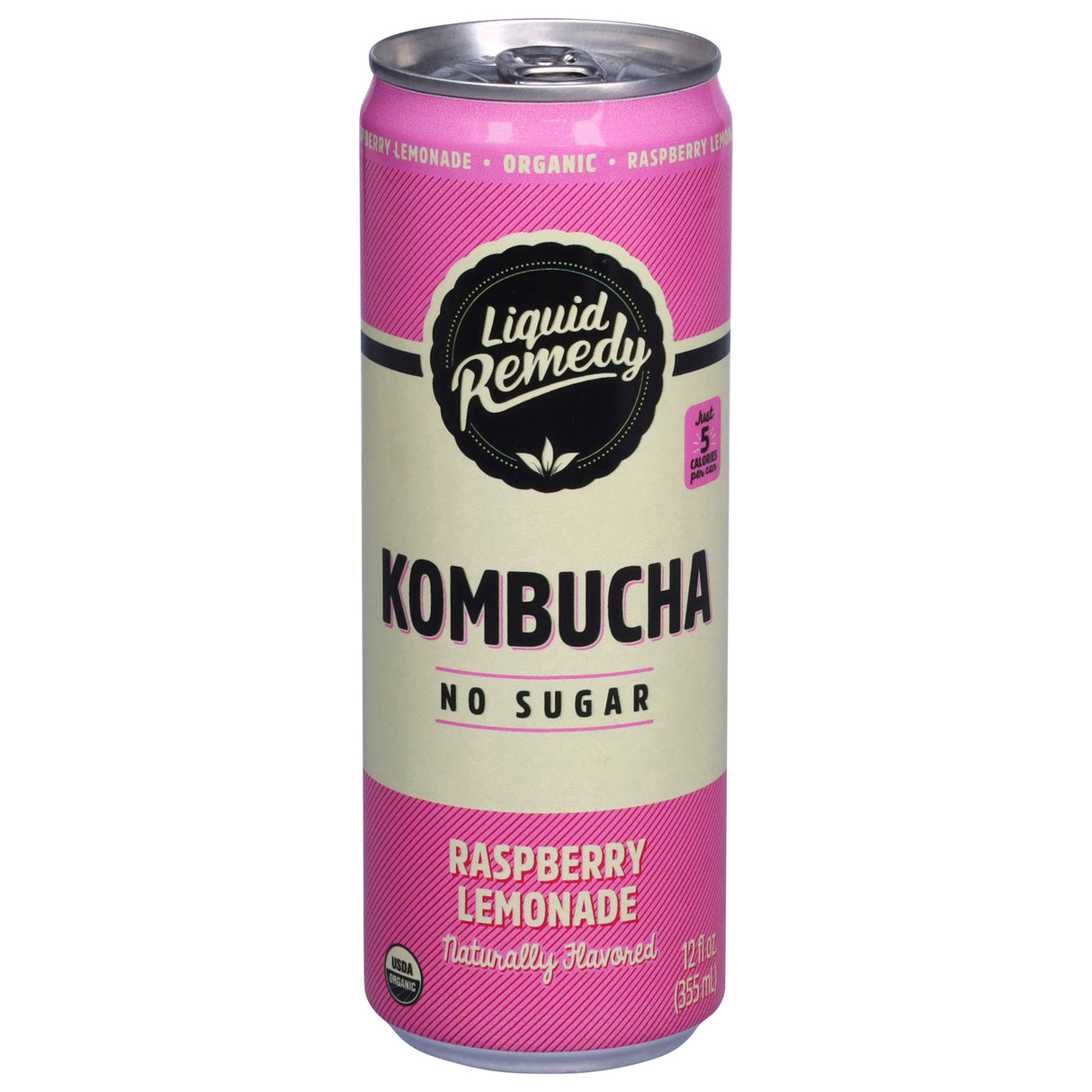 Remedy Kombucha Organic Raspberry Lemonade, 12 fl oz (12-Pack)