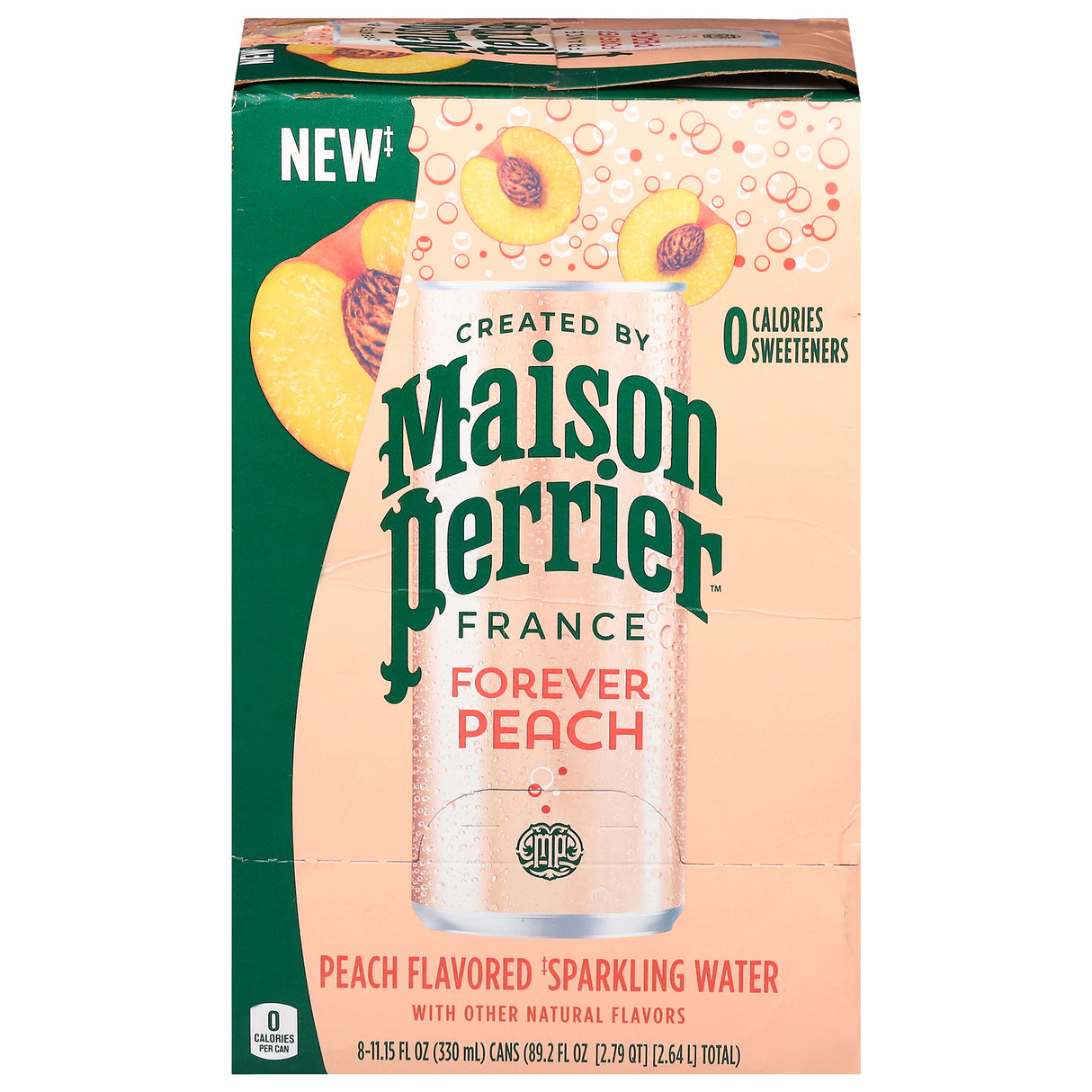 Maison Perrier Peach Sparkling Water - 3 x 8/11.15oz