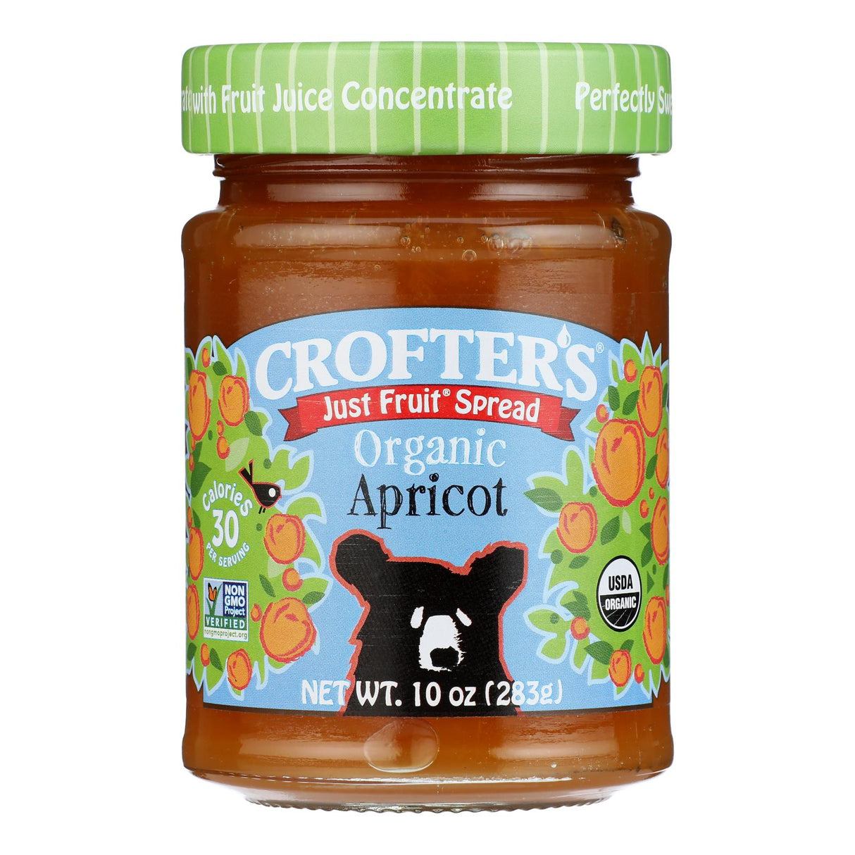Crofter's Organic Apricot Fruit Spread - Just Fruit - 10 Oz - Pack of 6