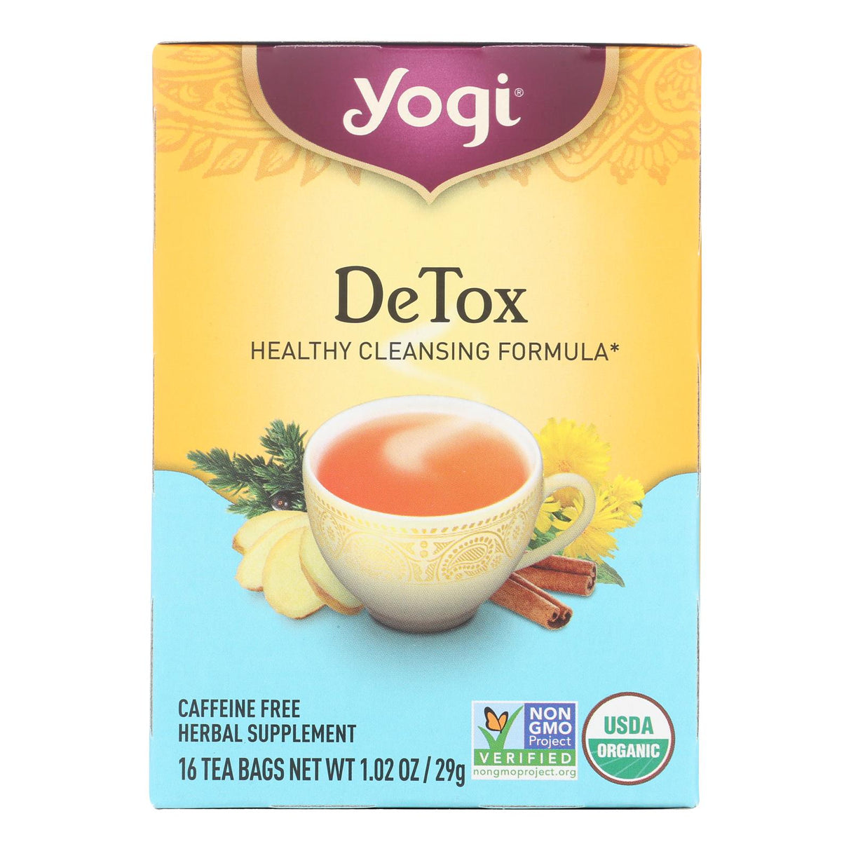 Yogi Detox Tea - Caffeine Free - 16 Tea Bags