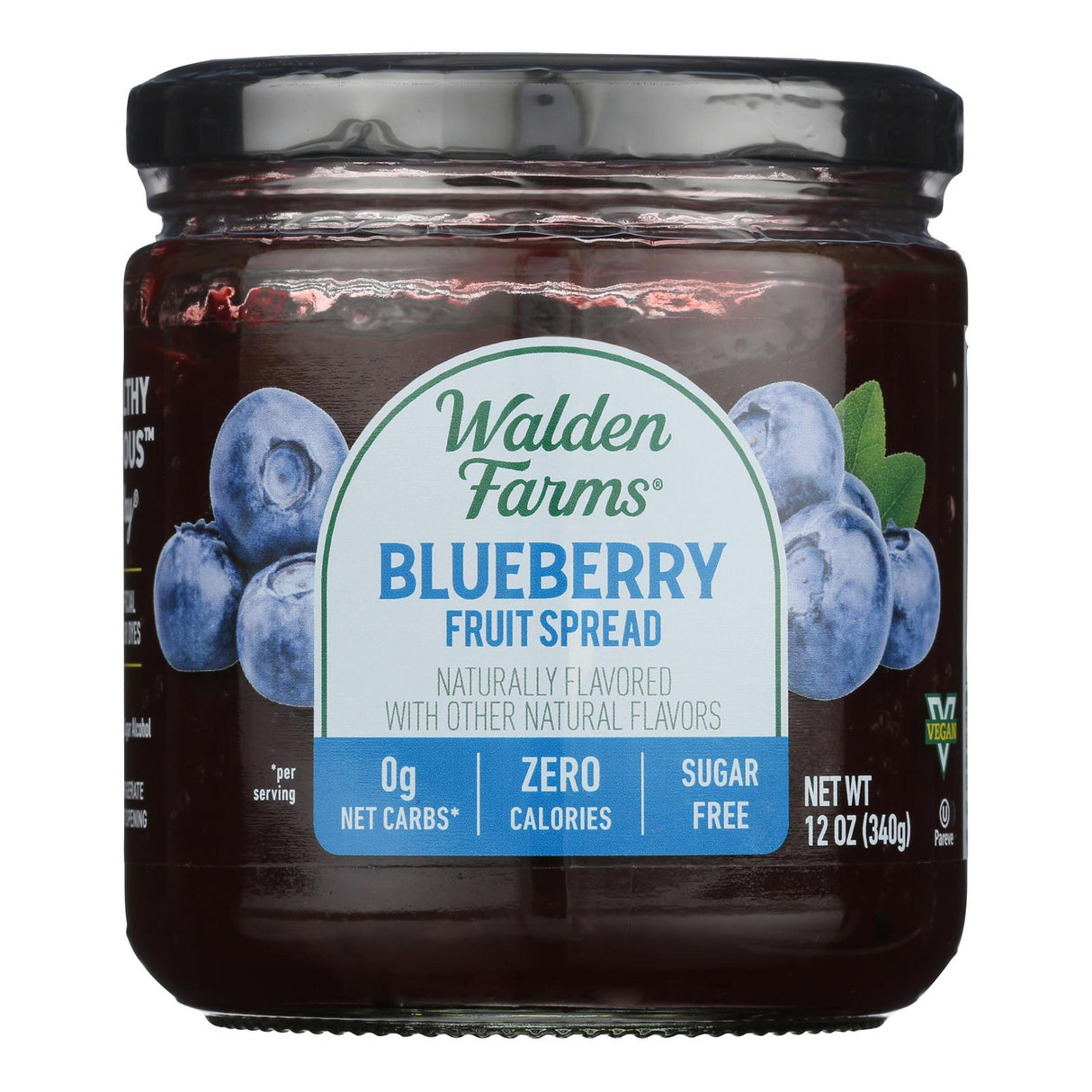 Walden Farms Blueberry Fruit Spread - Sugar-Free, Calorie-Free - Pack of 6 - 12 Oz