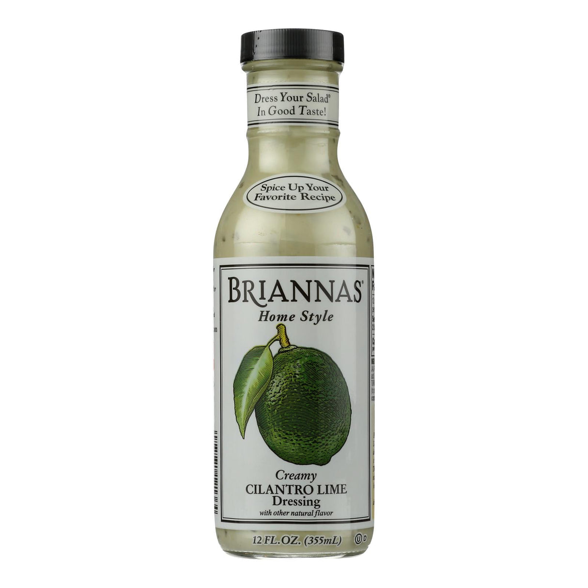 Brianna's Creamy Cilantro Lime Salad Dressing - 12 Oz - Pack of 6 - Tangy & Fresh