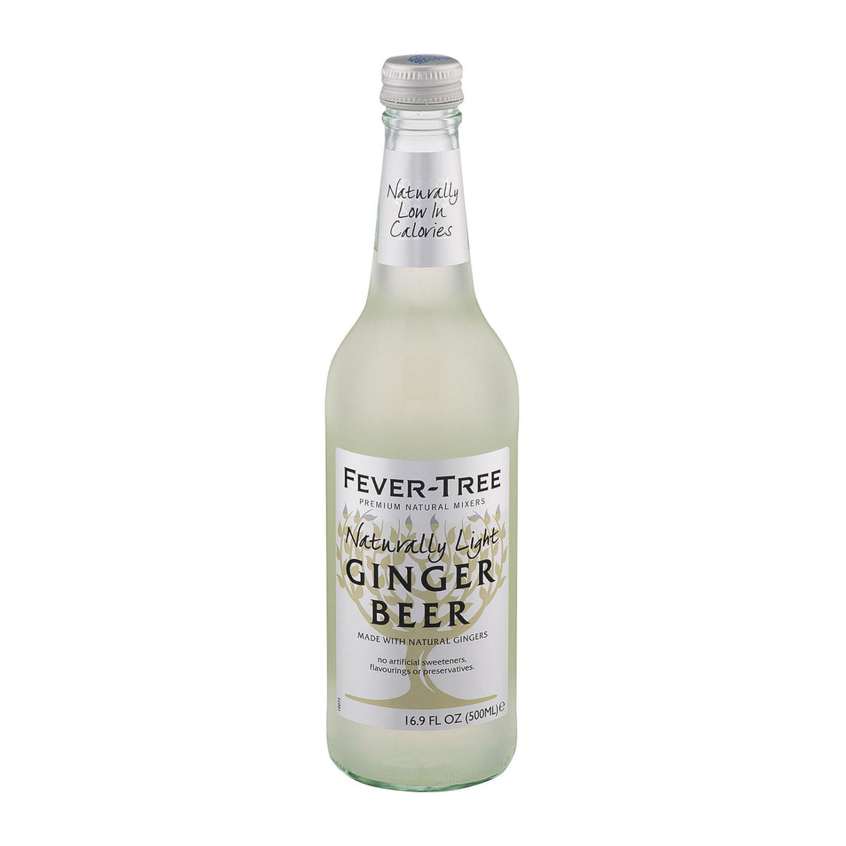 Fever-Tree Naturally Light Ginger Beer, 8 x 16.9 Fl Oz - Premium Low-Calorie Mixer