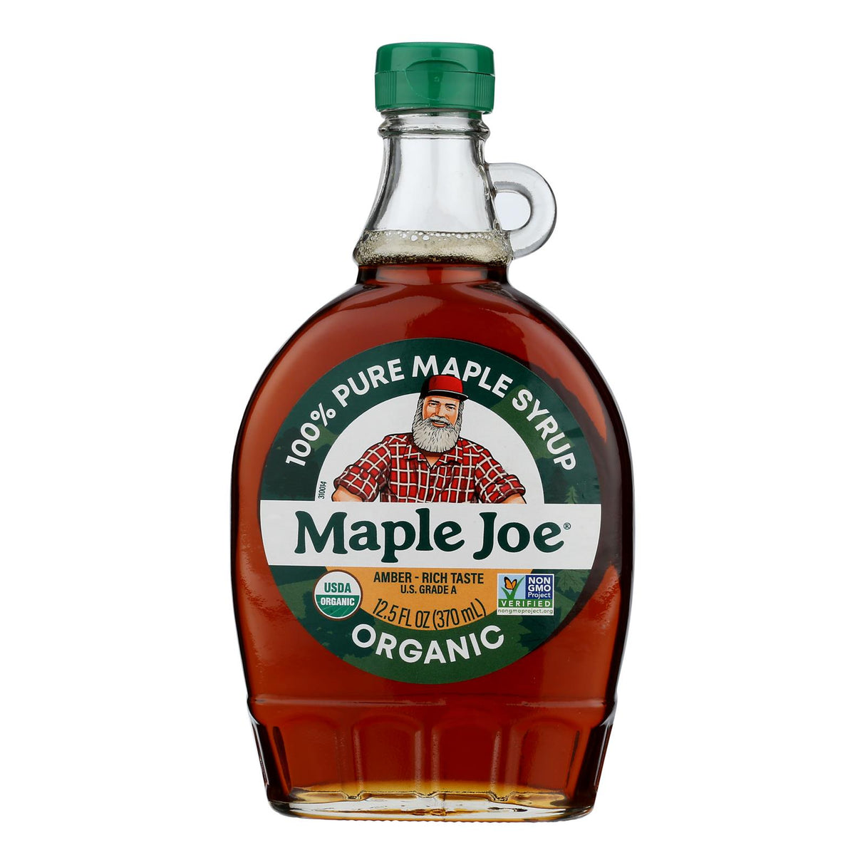Maple Joe - Organic Amber Maple Syrup, 12.5 fl oz (Pack of 12) - Vermont Made Syrup