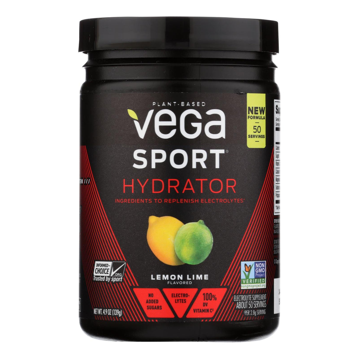 Vega Sport Hydrator: Lemon Lime Electrolyte Powder | 4.9 Oz - Fuel & Recover