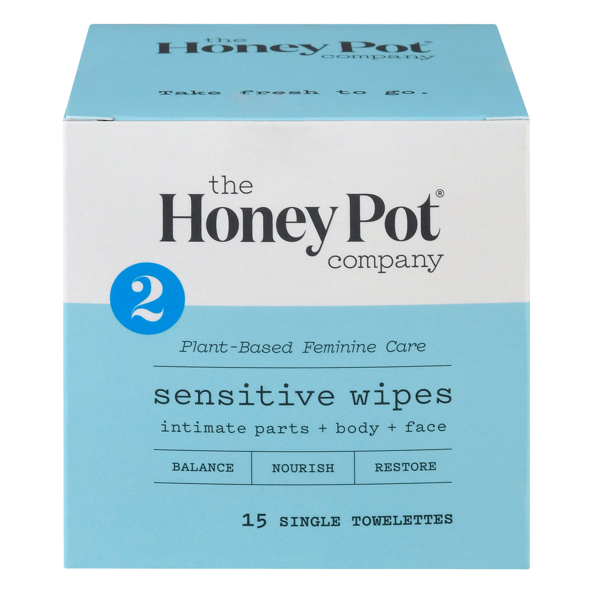 The Honey Pot Sensitive Feminine Wipes - 15 Count