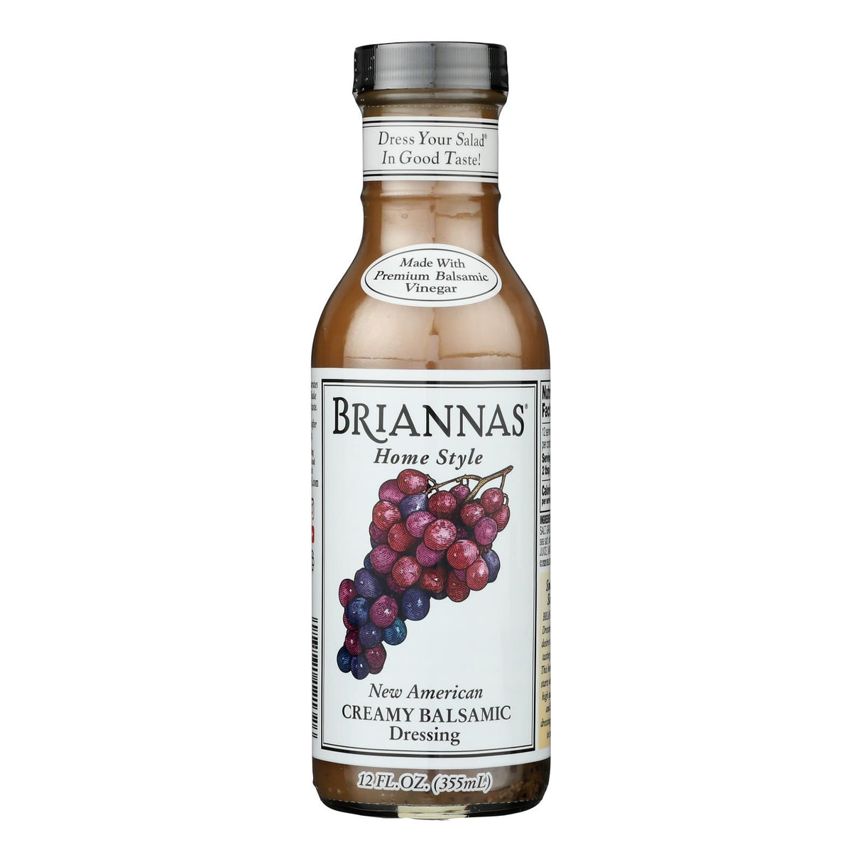 Brianna's Creamy Balsamic Salad Dressing - New American Flavor - 6 x 12 fl oz