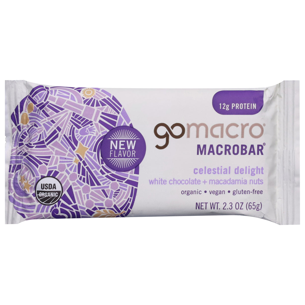 GoMacro White Chocolate Macadamia Nut Protein Bars: 12 Bars | Vegan & Organic