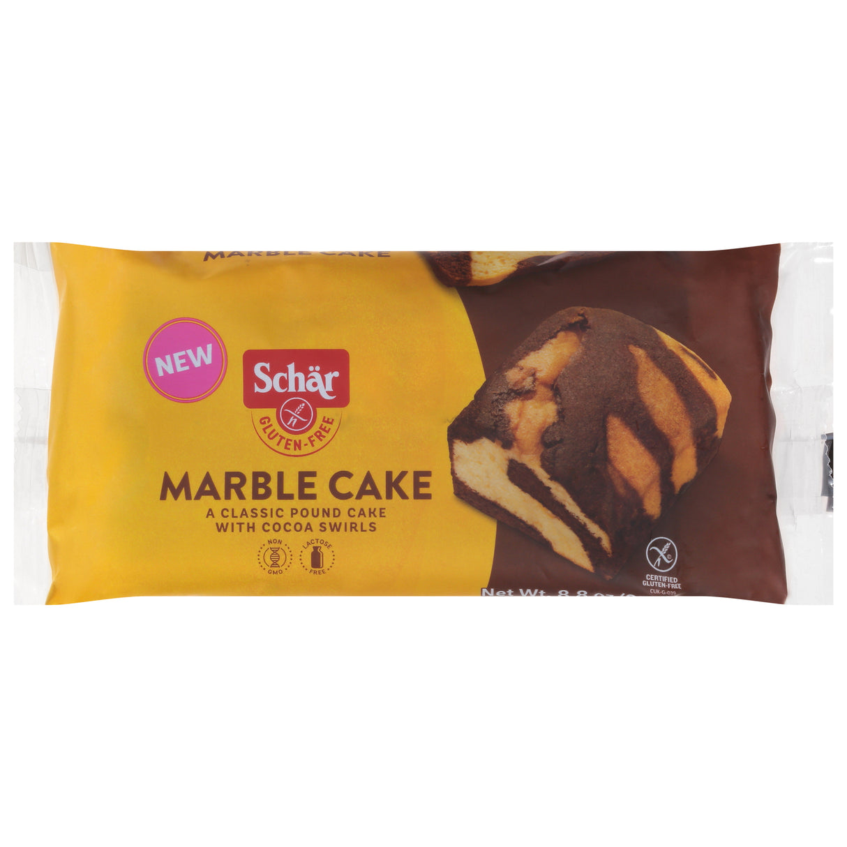 Schar Marble Cake - 6 x 8.8 oz - Gluten-Free Snack Cakes