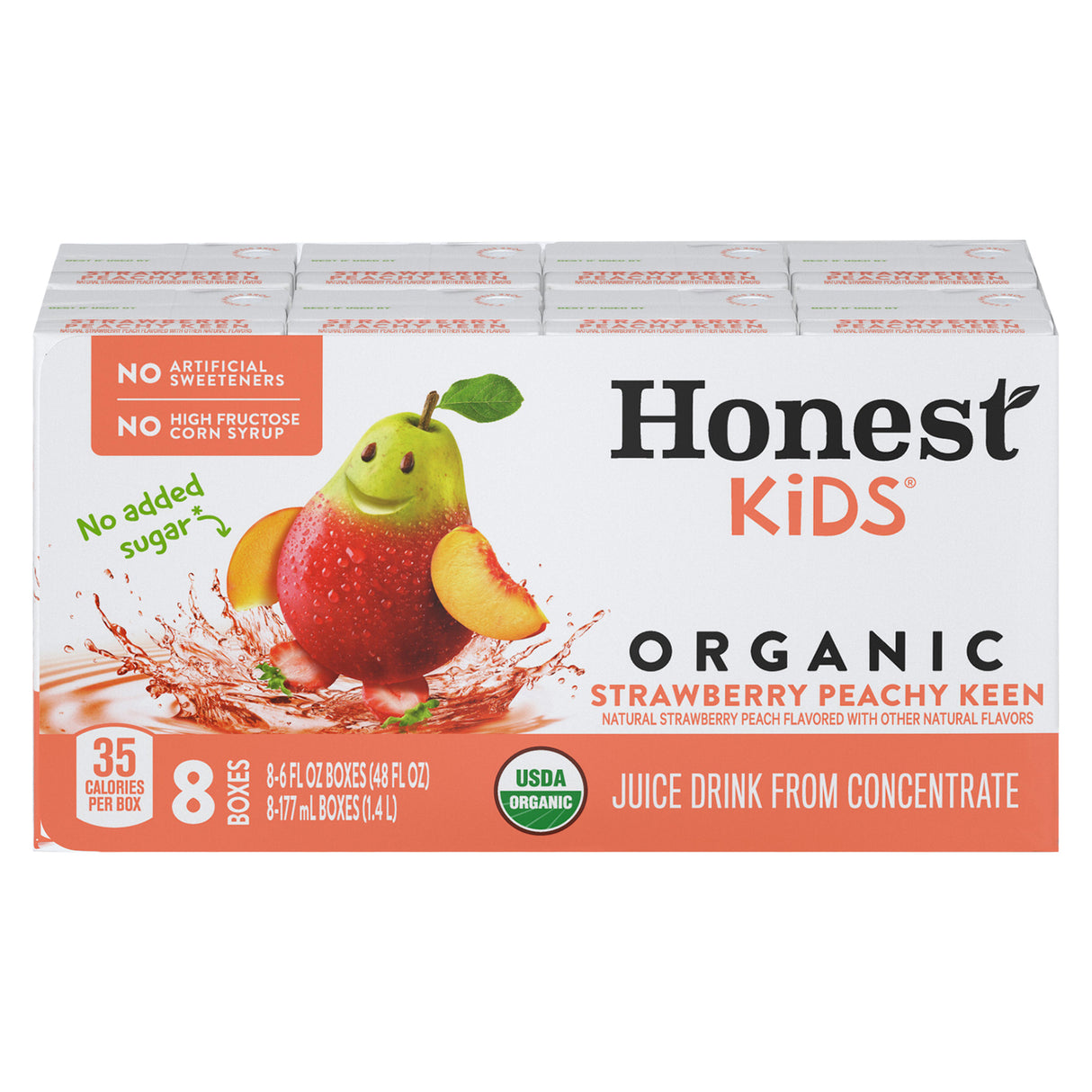 Honest Kids Organic Juice Drink, Appley Ever After, 5.46 fl oz, Pack of 8
