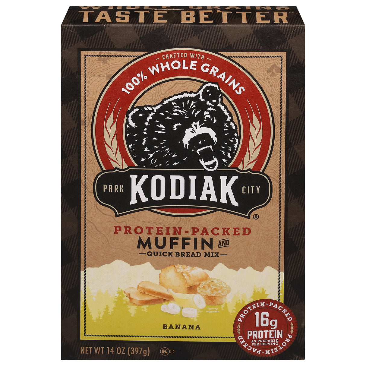 Kodiak Cakes Banana Muffin Mix - (Pack of 6) 14 oz - High Protein Breakfast