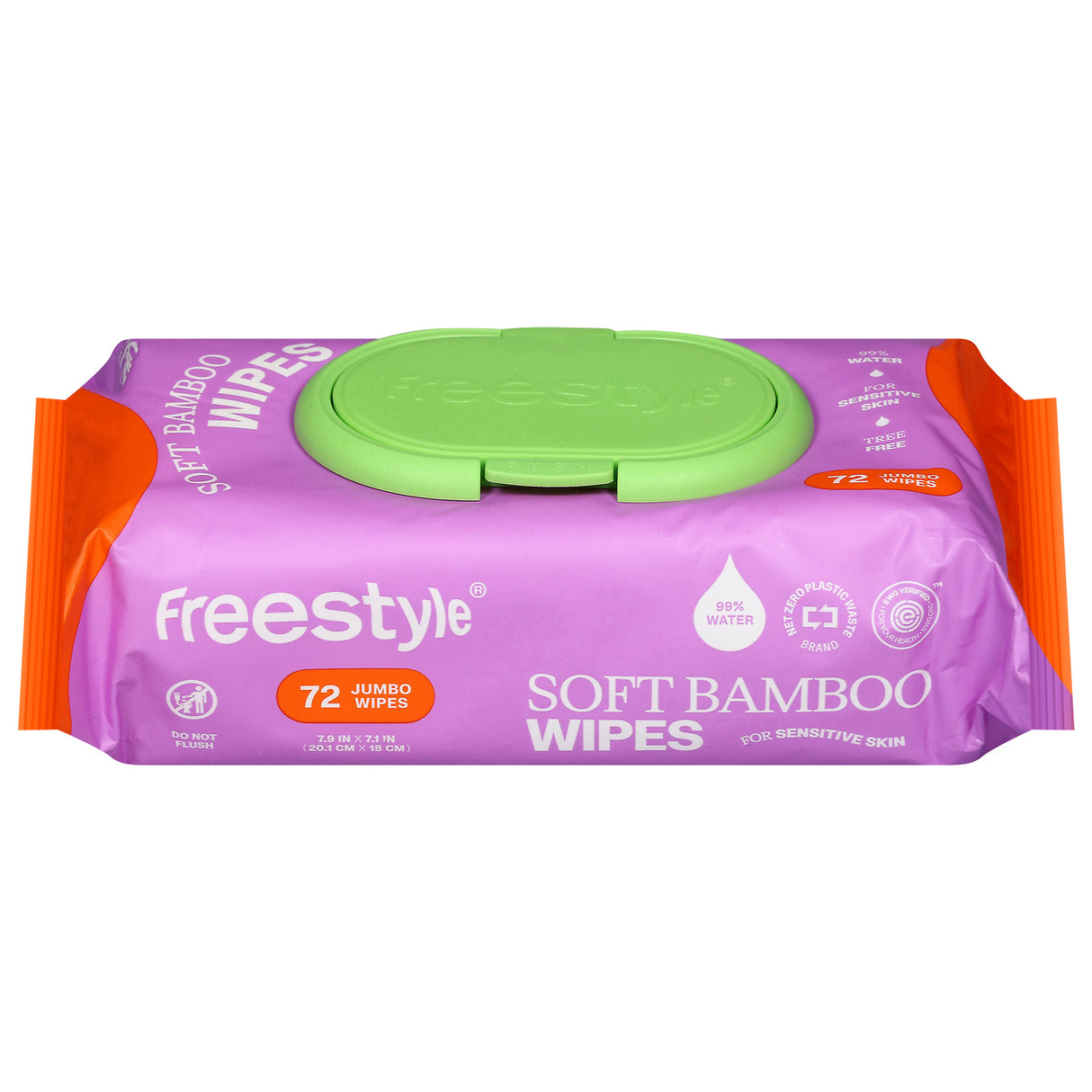 Freestyle Bamboo Wipes 72 Count - Soft, Gentle, Absorbent Baby Wipes