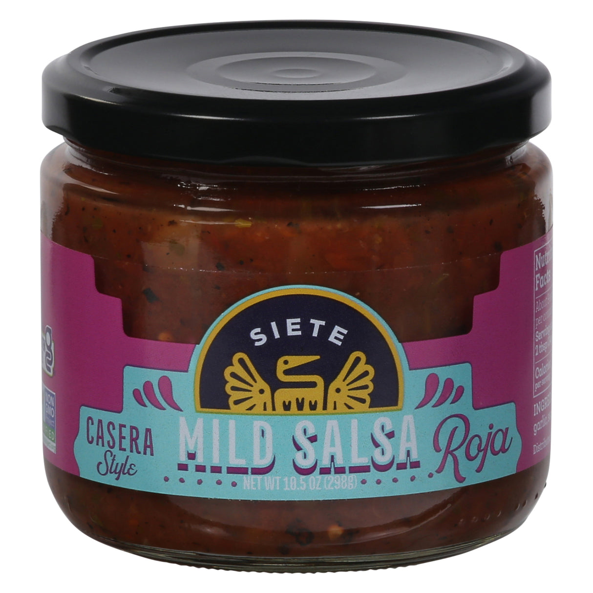 Siete Casera Mild Salsa (10.5 oz) - 6 Pack