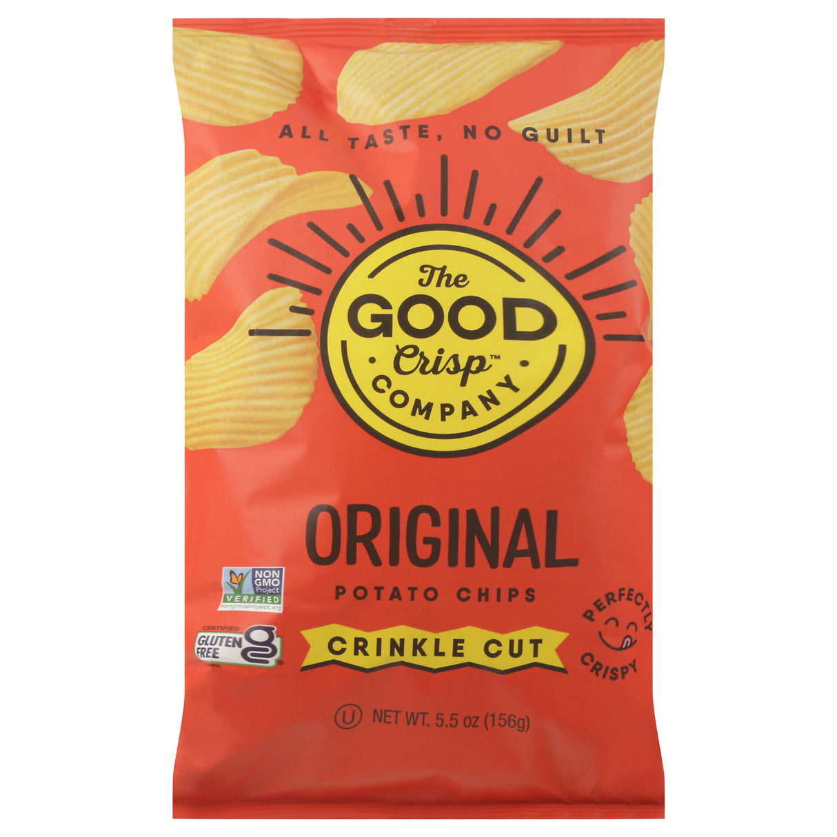 The Good Crisp Company Original Crinkle Potato Chips, 12-5.5 Oz