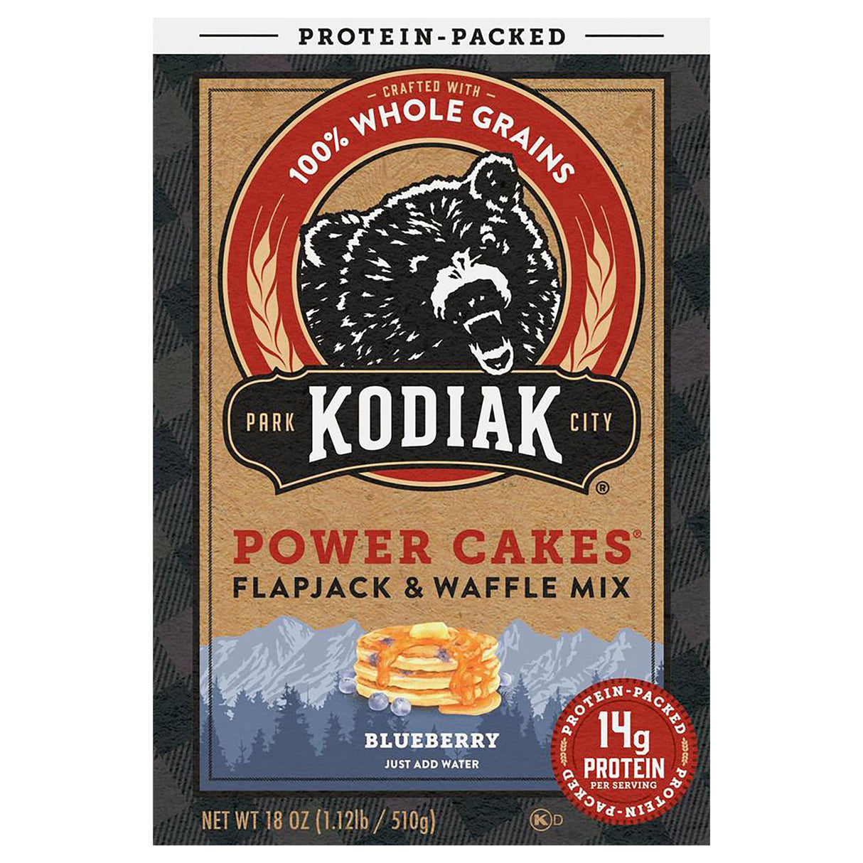Kodiak Cakes Blueberry Muffin Mix - 6 of 18 oz. - High Protein Flapjack and Waffle Mix