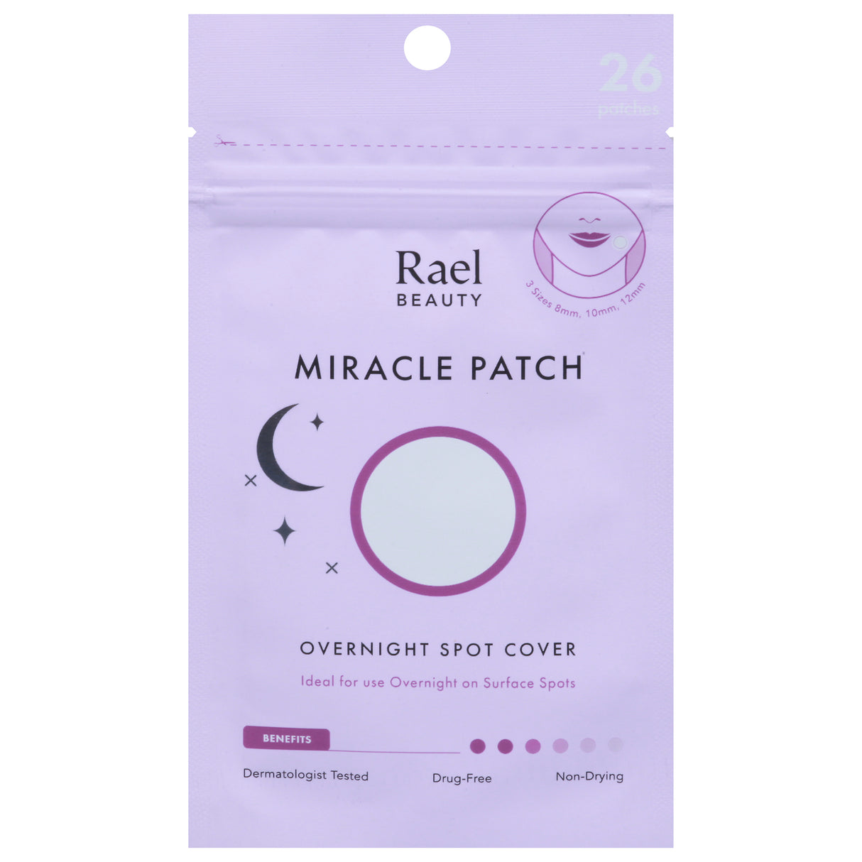 Rael Inc. Overnight Spot Cover Patch - Acne Pimple Healing - 26 Count