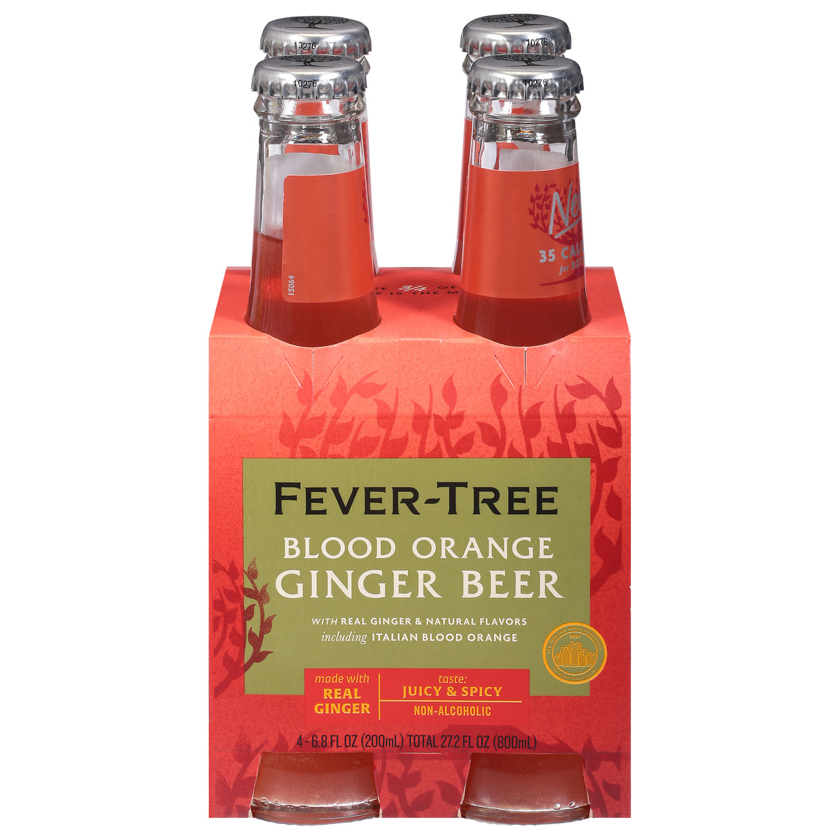 Fever-tree Ginger Beer Blood Orange, 4/6.8 fz (Pack of 6) - Premium Drink Mixer