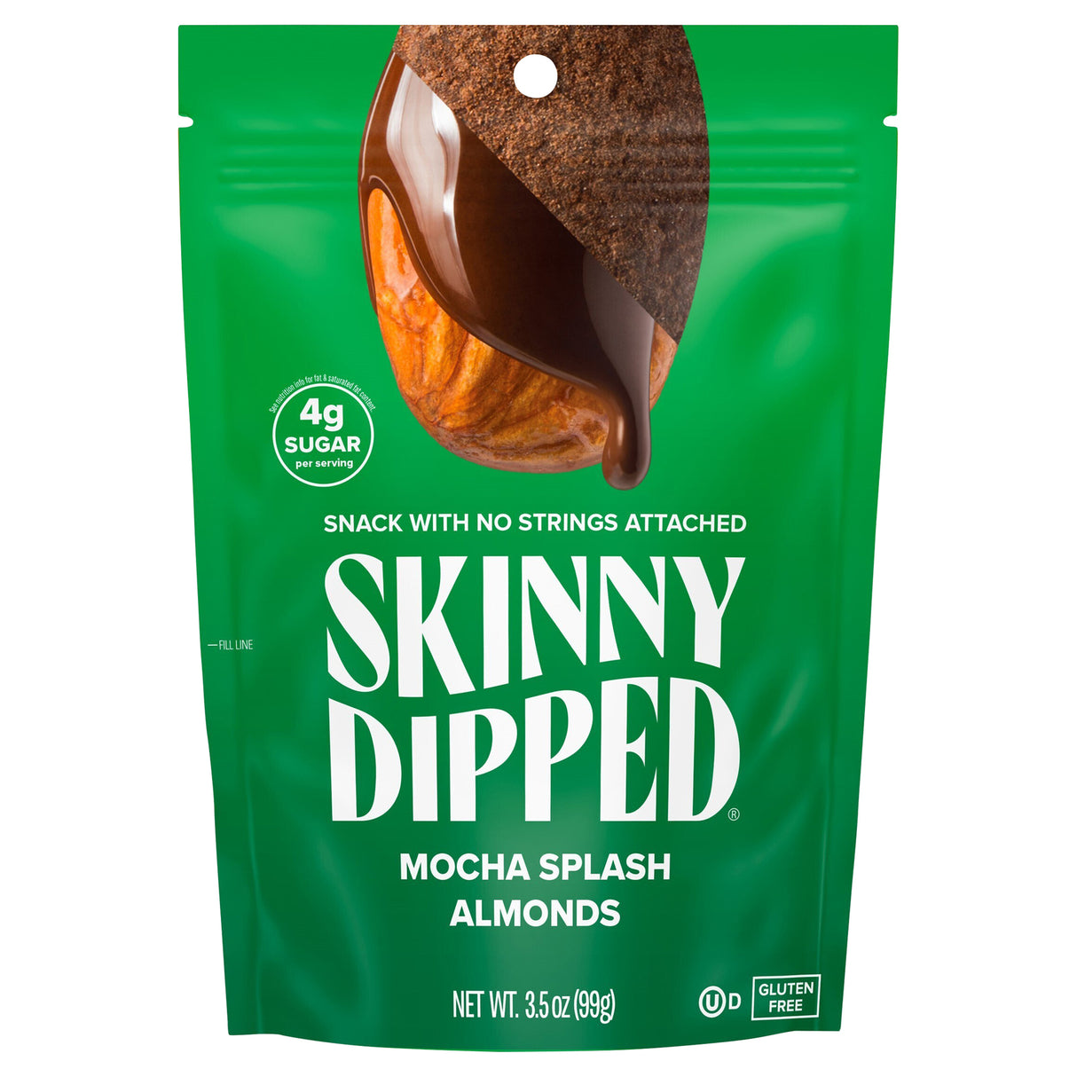 Skinnydipped Dipped Almonds Mocha, (Pack of 10) - 3.5 oz Bags