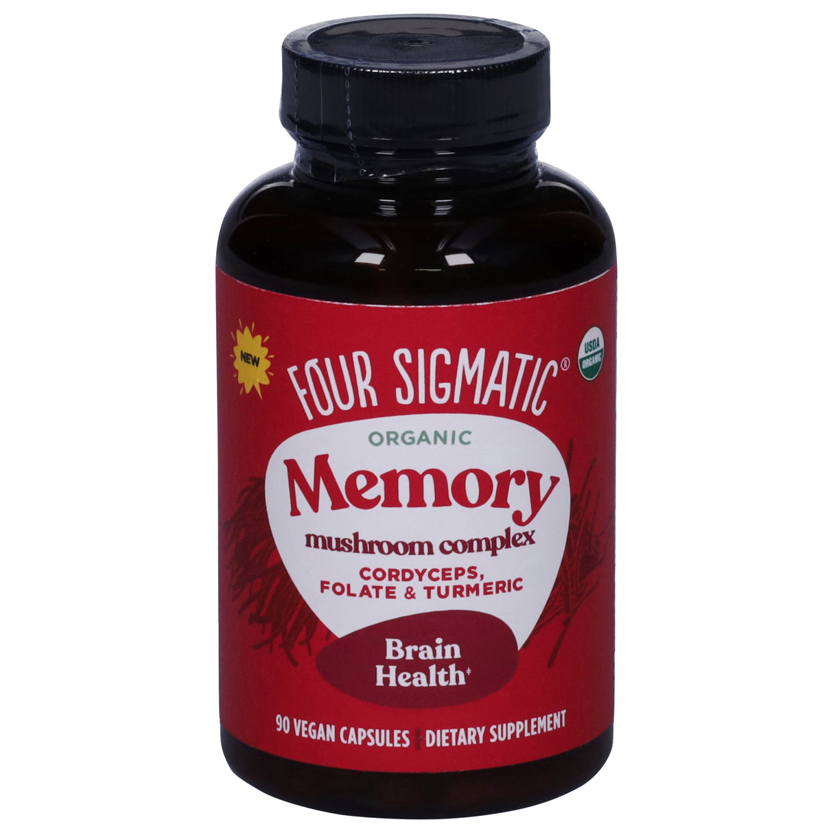 Four Sigmatic Memory Focus Mushroom Capsules - Organic Mush Brain - 90 Count