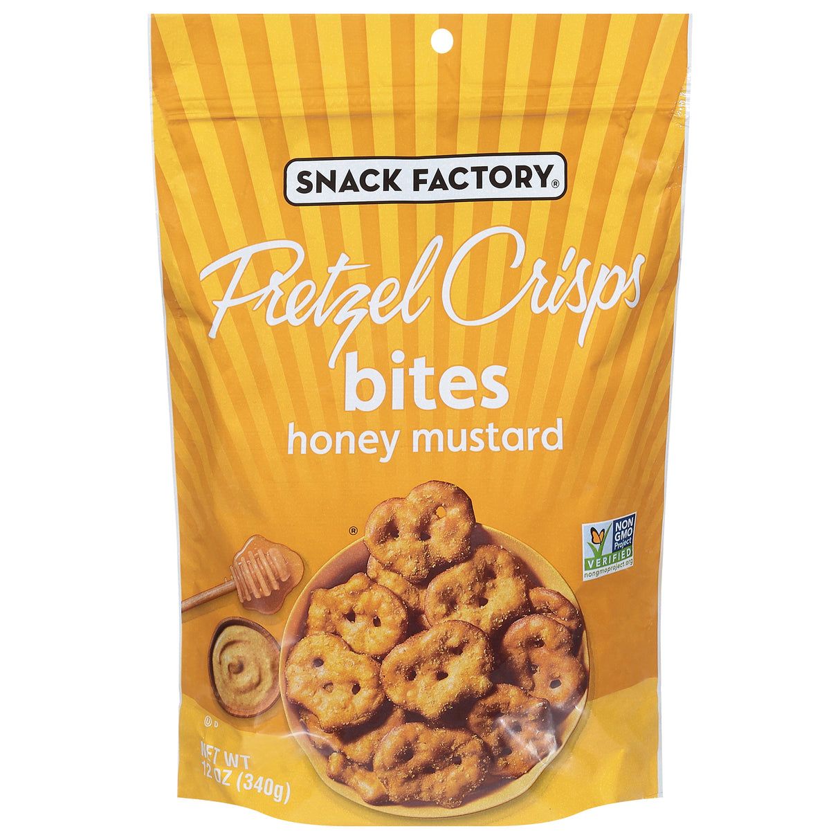 Pretzel Crisps Honey Mustard Pretzel Bites, 12 oz Bags (Pack of 12)