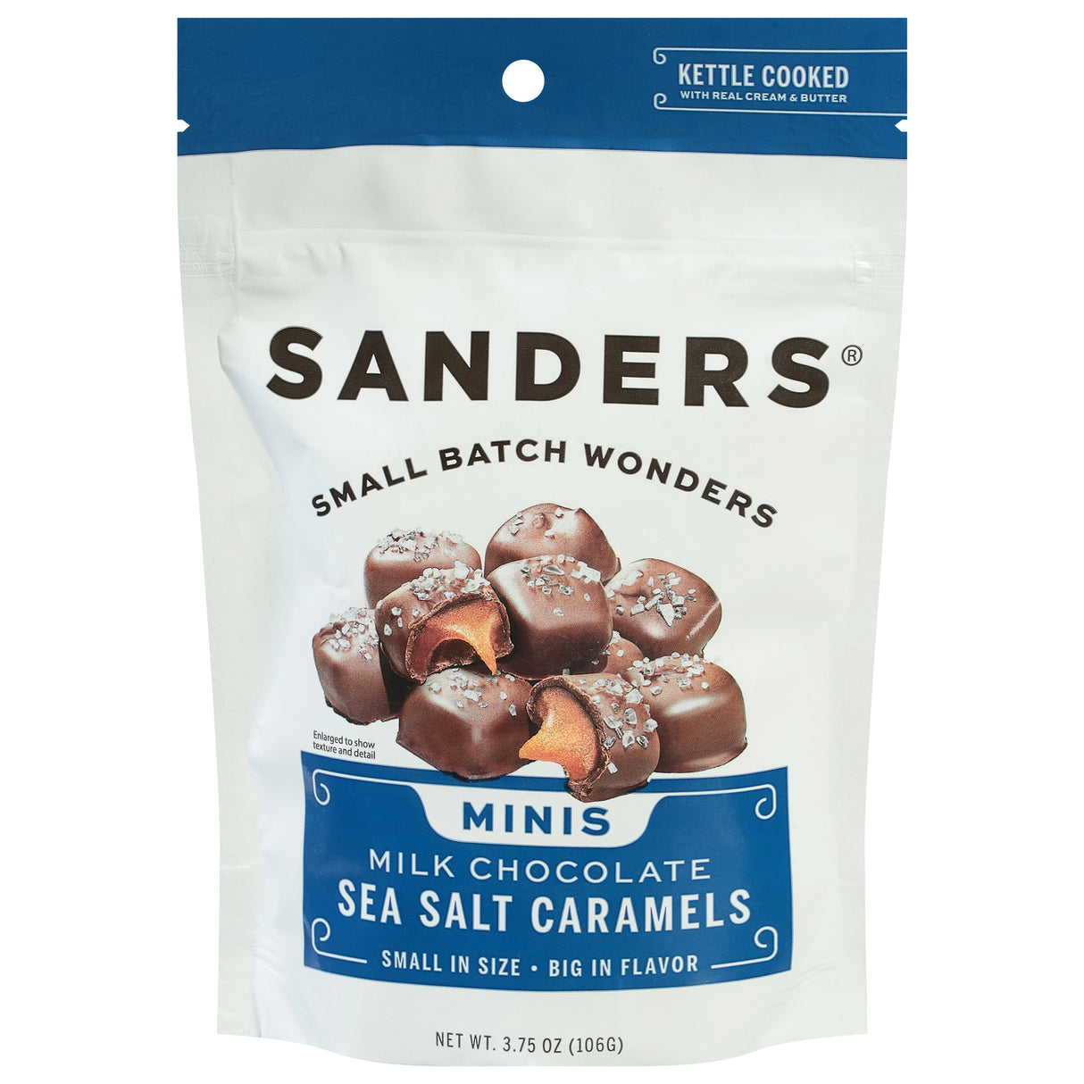 Sanders Milk Chocolate Sea Salt Caramel Bites - Gourmet Chocolates - 3.75 oz