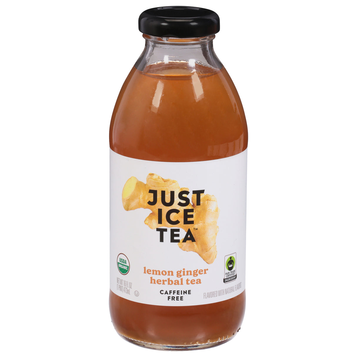 Just Ice Tea: Organic Green Tea Lemon Ginger - Herbal (12x16 fl oz)