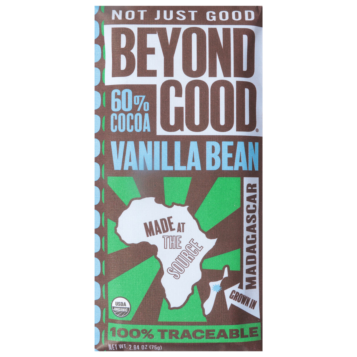 Beyond Good 60% Madagascar Vanilla Bean Dark Chocolate Bar - (Pack of 12 - 2.64 Oz)