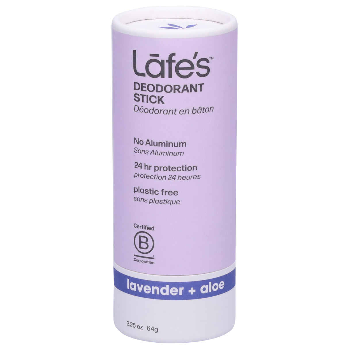Lafe's Natural Body Care Aloe Deodorant - Plastic Free - 2.25 oz