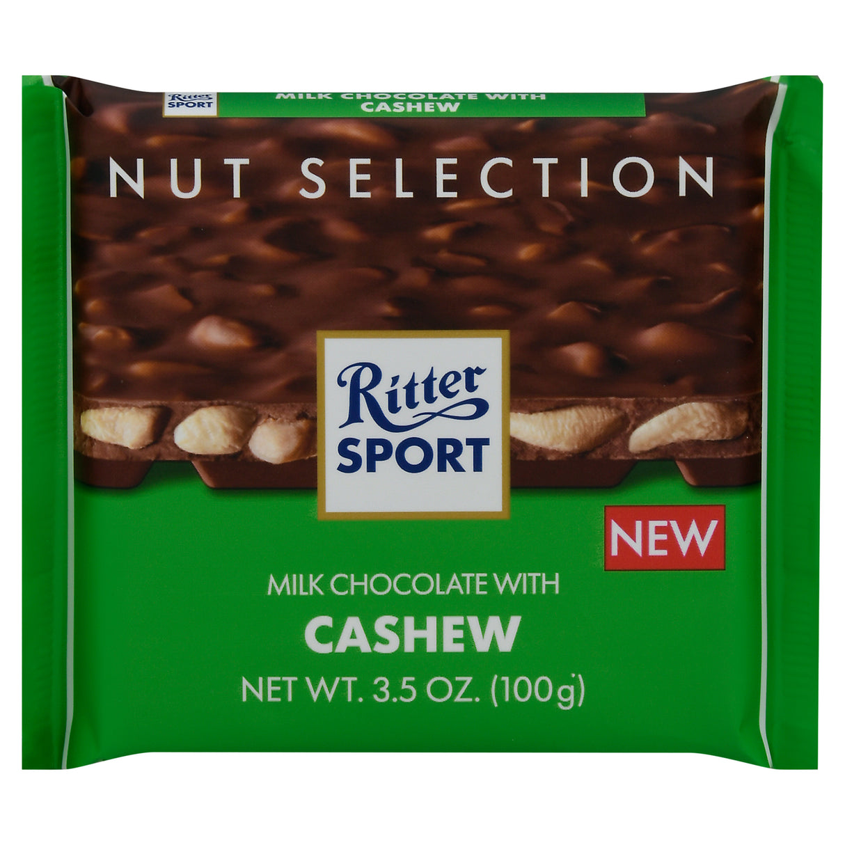 Ritter Sport Milk Chocolate Cashew Bars: 12 x 3.5 Oz | Creamy Chocolate