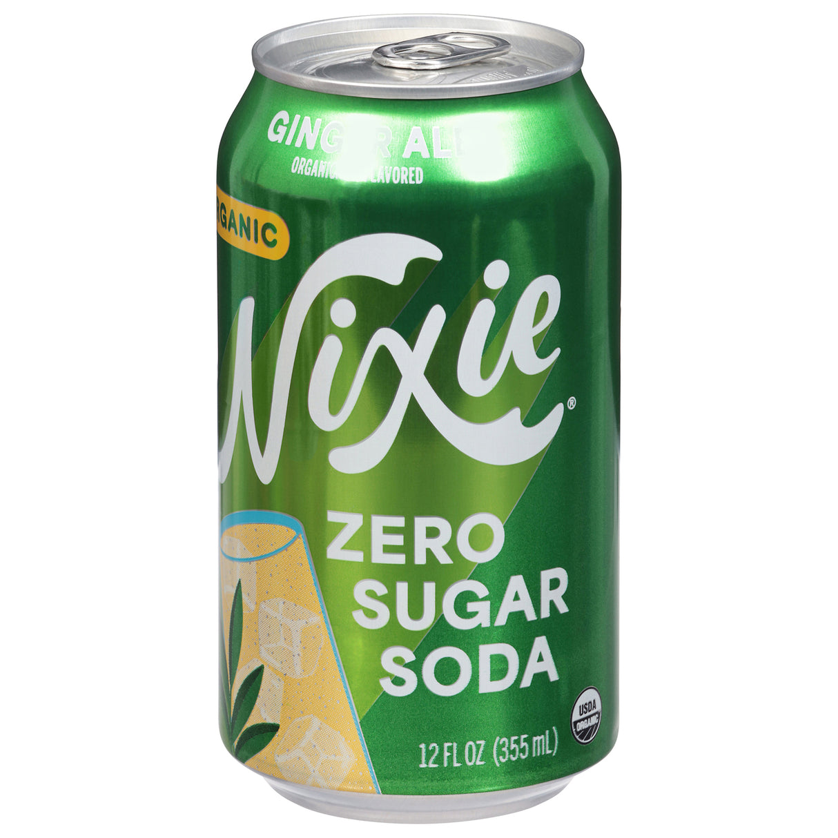 Nixie Sparkling Water: Ginger Ale Soda - Zero Sugar, Organic, 12 Pack