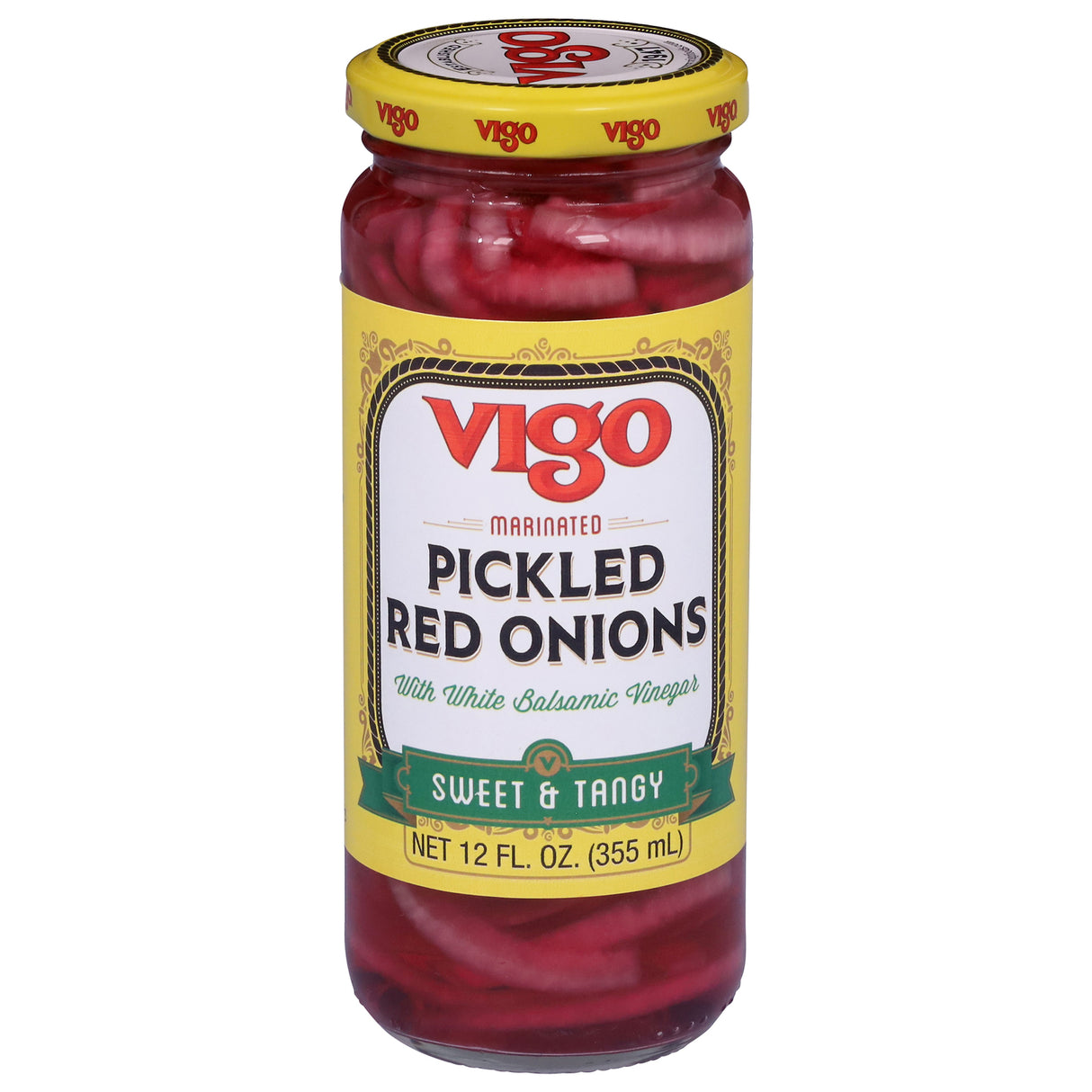Vigo Pickled Red Onions 6-Pack: Crispy Tangy Topping. Salads & Tacos Ready!