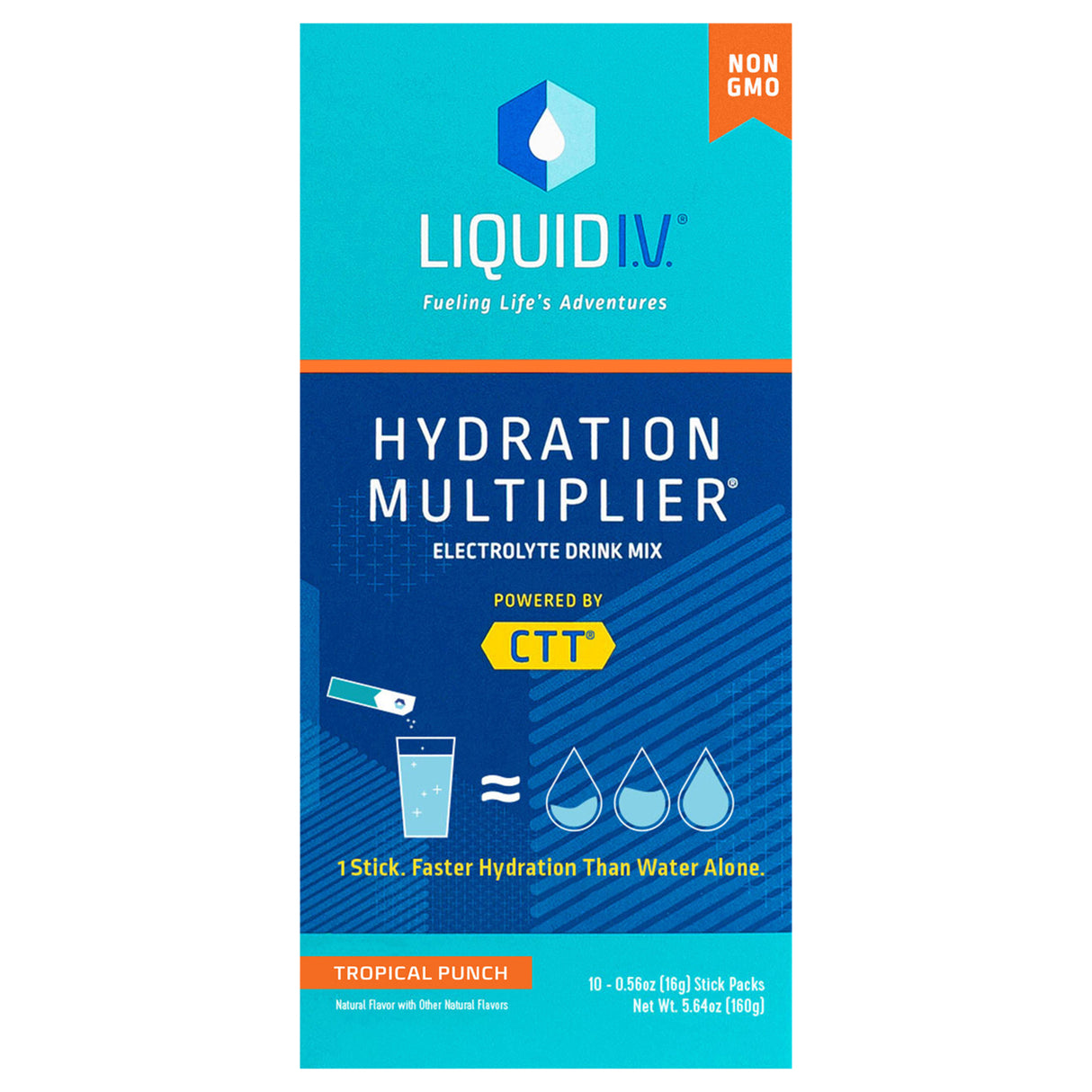 Liquid I.V. Hydration Multiplier Drink Mix - Tropical Punch, 10- 5.65 Oz Single-Serving Packets