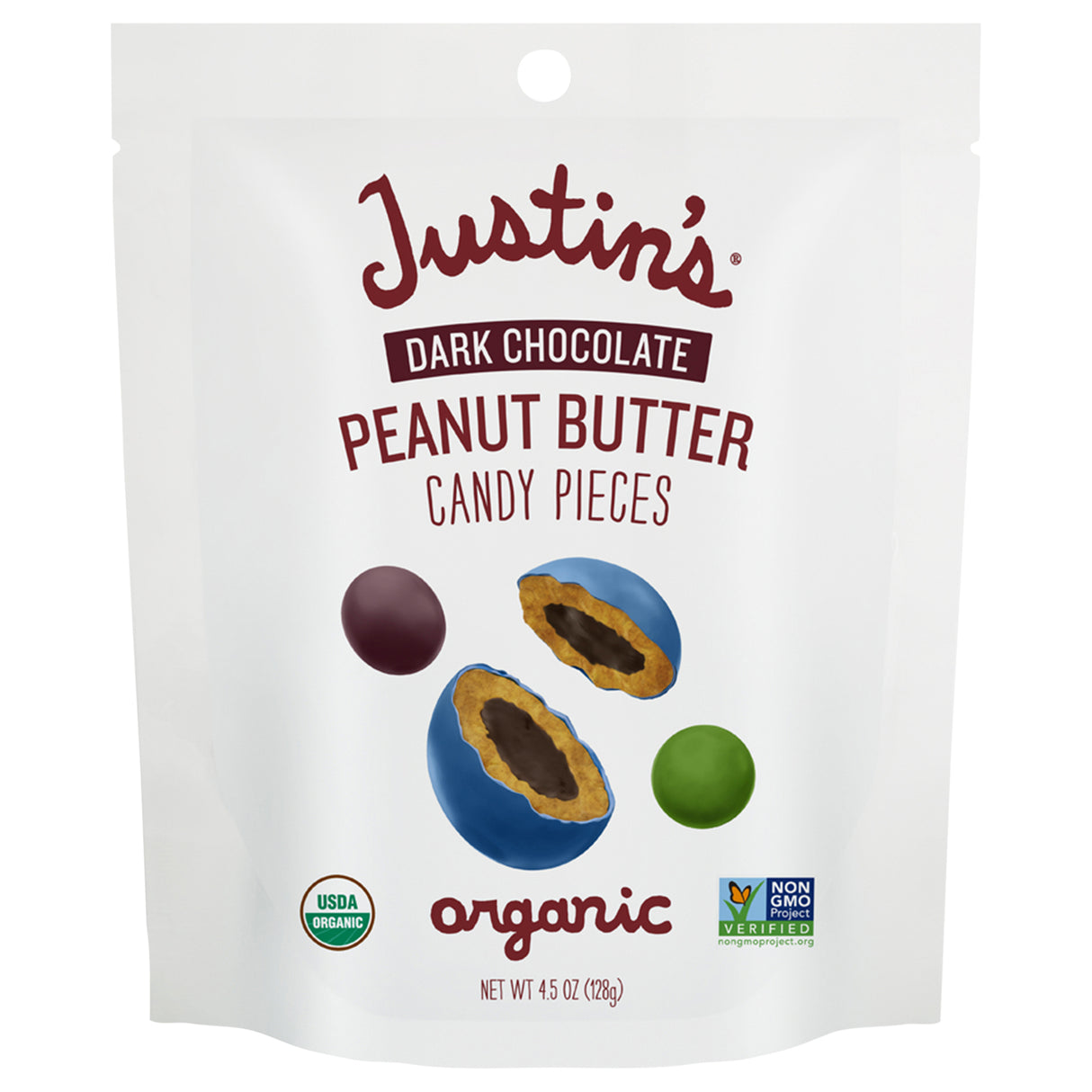 Justin's Dark Chocolate Peanut Butter Pieces: OG2 Case, 6x4.5oz - Shop Now