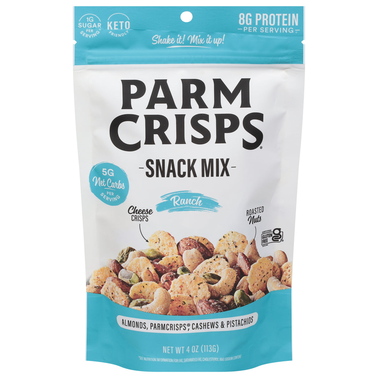 Parm Crisps Ranch Snack Mix: Keto Cheese Crisps, Low Carb Snacks, 12-4 oz Bags