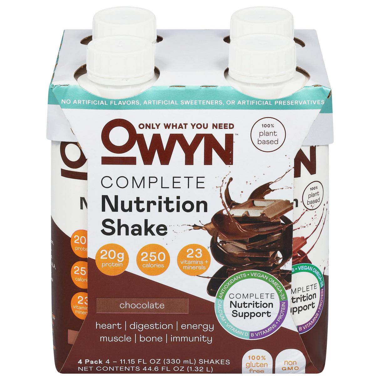 Owyn Chocolate Plant Protein Shake 3-Pack - Meal Replacement | Only What You Need