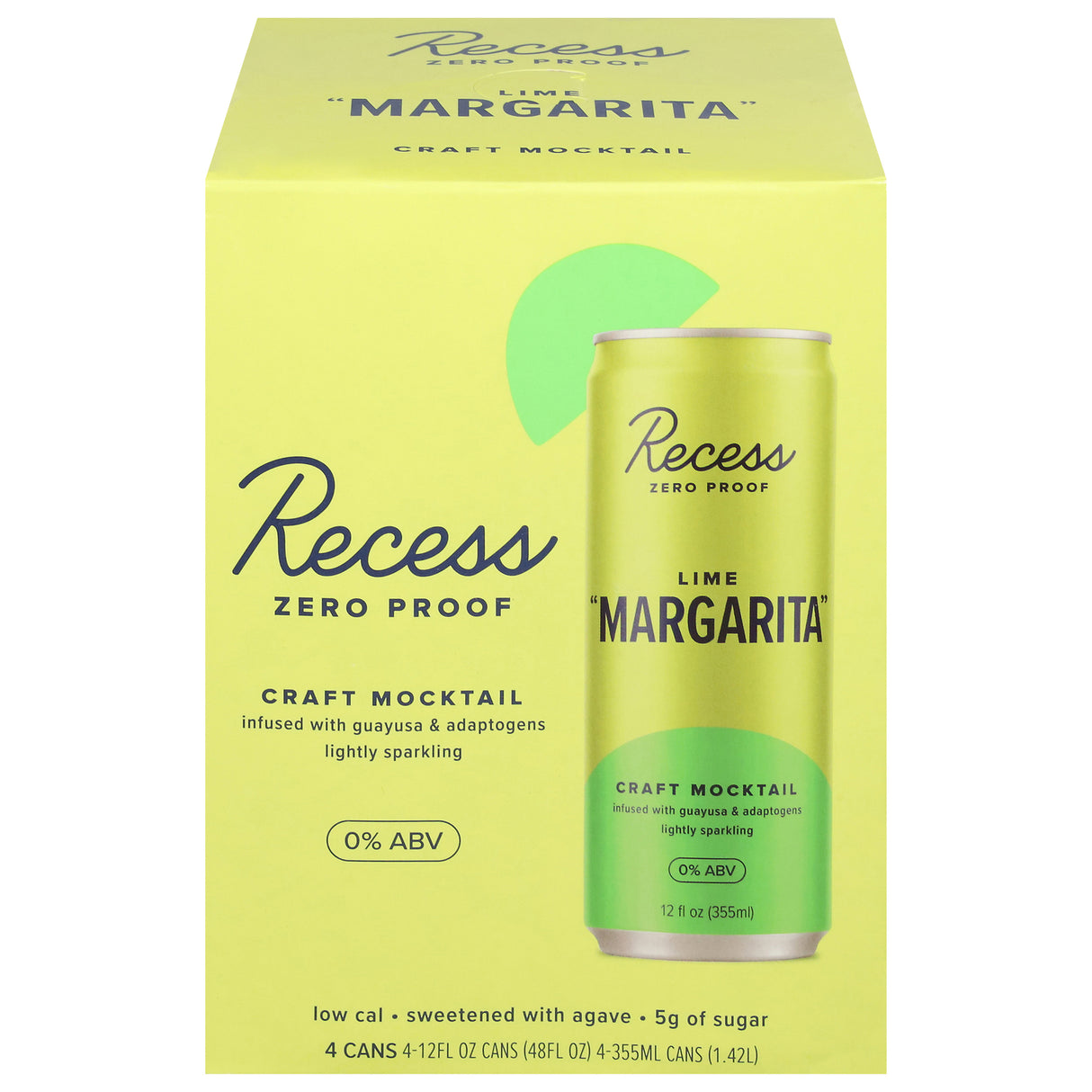 Recess Mocktail Lime Margarita: Non-Alcoholic - Refreshing & Zesty (70)