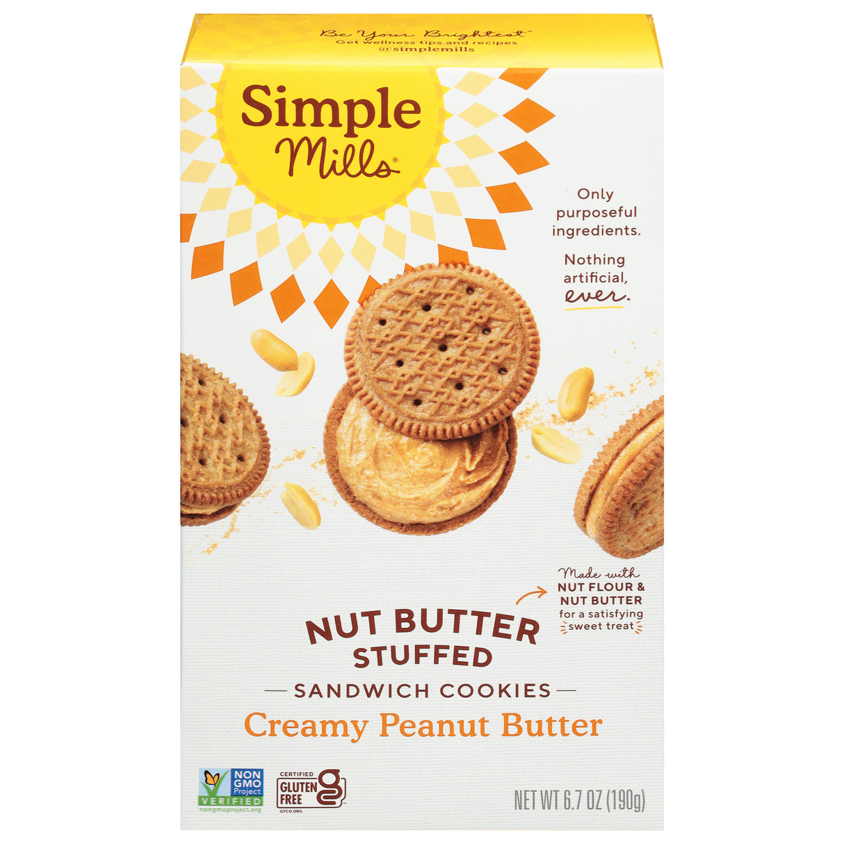 Simple Mills Peanut Butter Sandwich Cookies - 8 Packs | Gluten-Free Treats