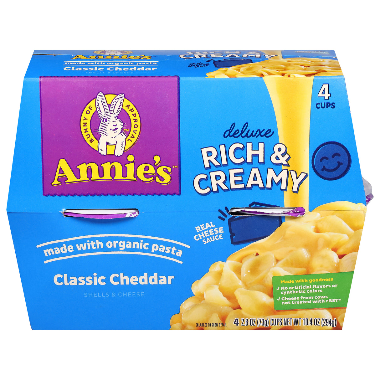 Annie's Homegrown Mac and Cheese Shells - 6 Boxes | Classic Cheddar Dinner