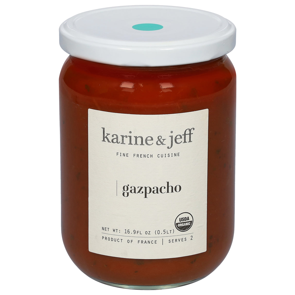 Karine & Jeff Organic Gazpacho Soup (6 Pack) | Cold Summer Soup - Ready to Eat
