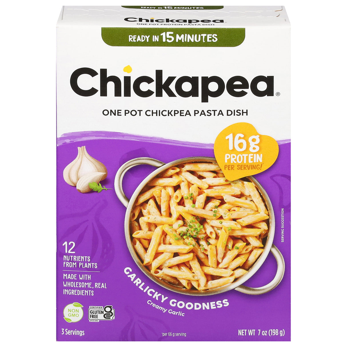 Chickapea Pasta Creamy Garlic One-Pot - 6 Pouches | Healthy Pasta