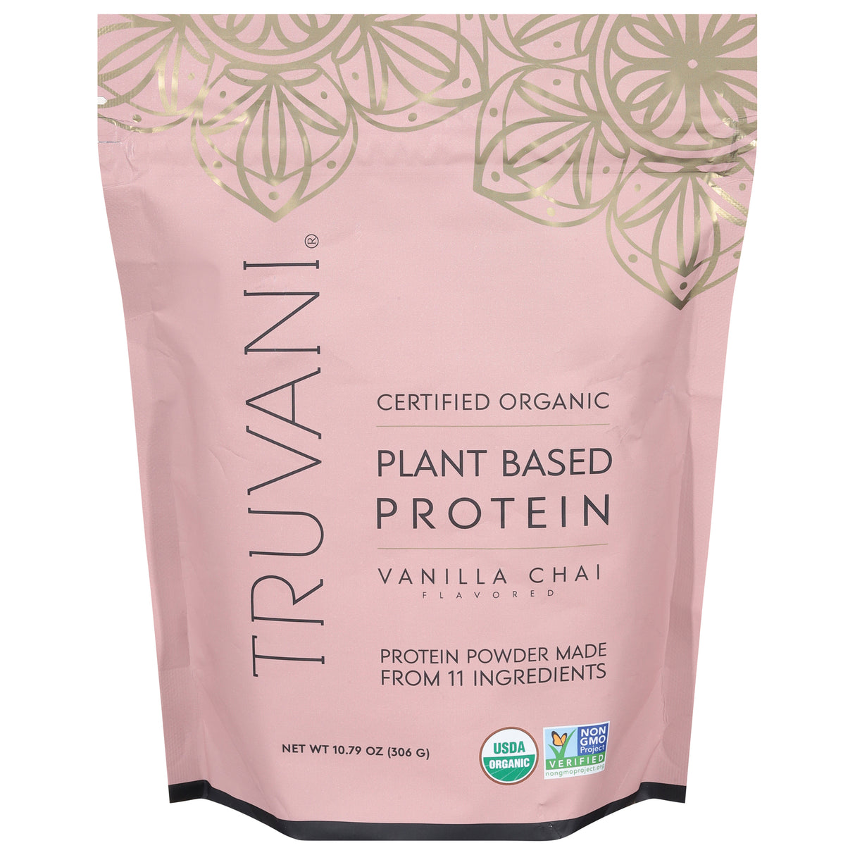 Truvani Plant Based Protein Powder, Organic Vanilla Chai, 10.79 oz