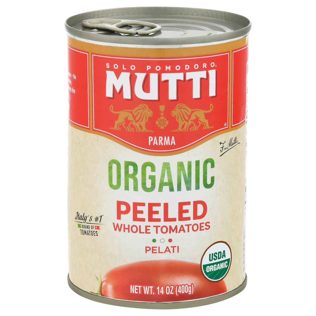 Mutti Whole Peeled Tomatoes, 6 x 14 oz - Italian Quality