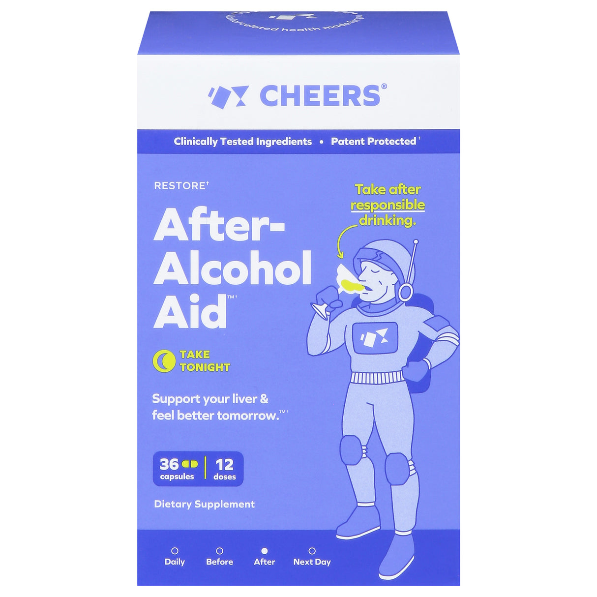 Cheers After Alcohol Aid Restore - 36Electrolyte & Liver Support