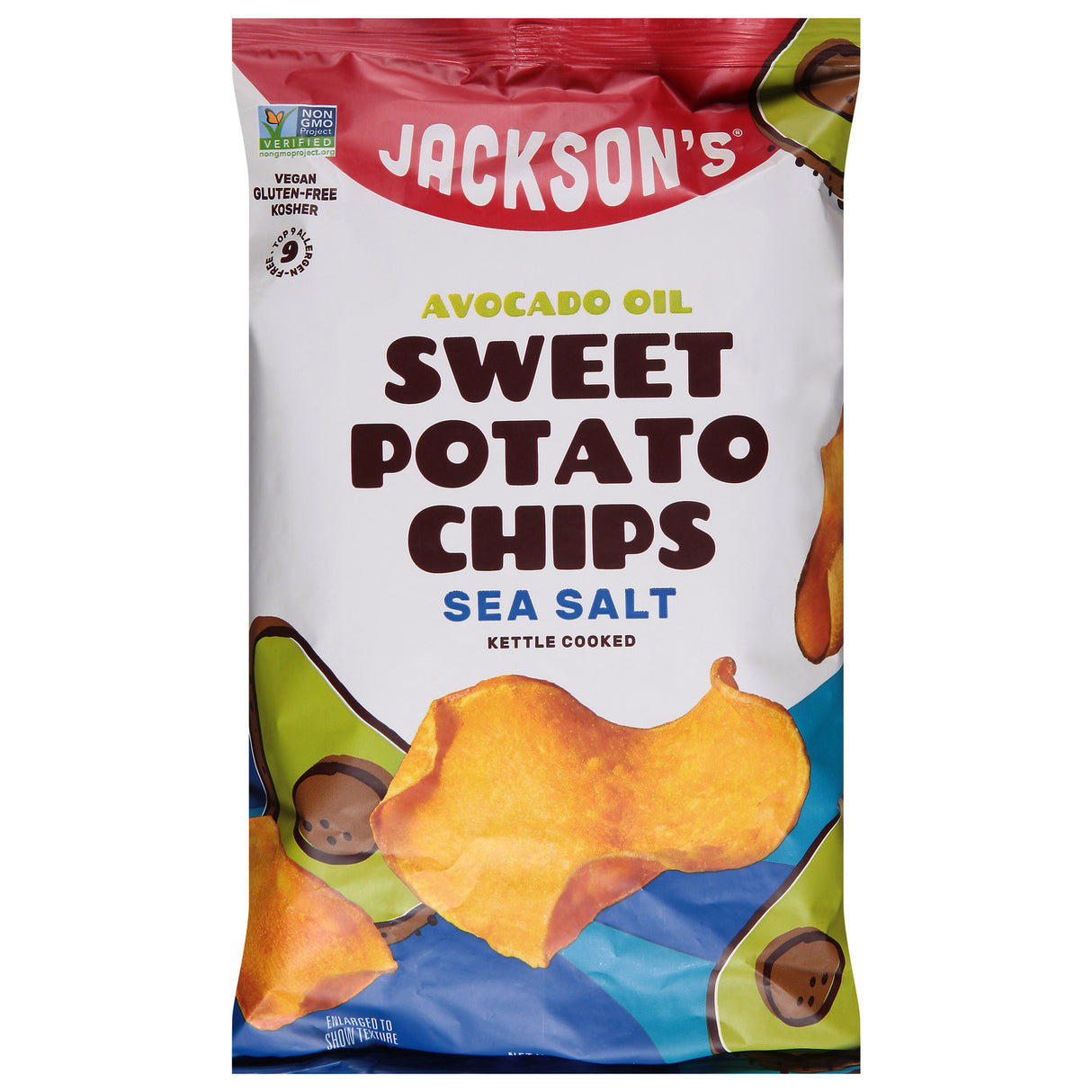 Jacksons Sweet Potato Chips, Sea Salt, 5 oz Bags (12 Pack)